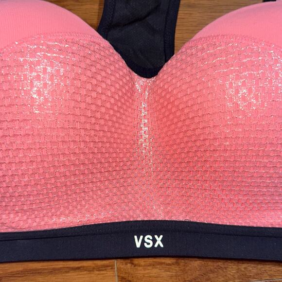 Victorias Secret Sport Incredible Coral Shine Racerback Sports Bra Size 36C - Picture 5 of 12
